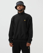 Carhartt Wip Half Zip American Script Sweatshirt Black - Mens - Sweatshirts|Zippers