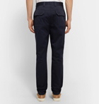 Brunello Cucinelli - Slim-Fit Cotton-Twill Trousers - Men - Midnight blue