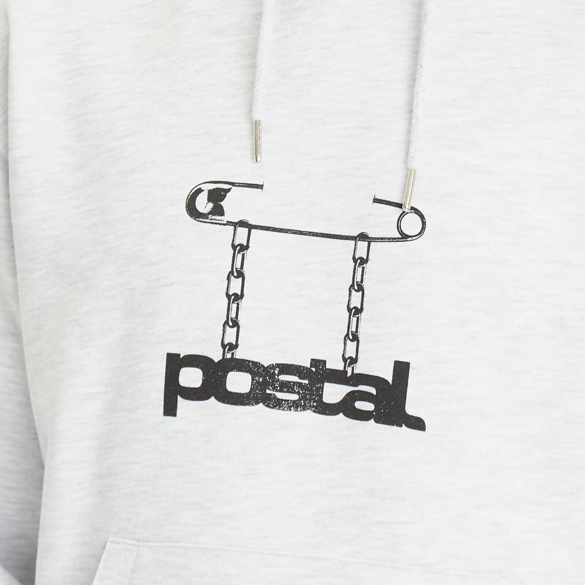 POSTAL Men's Safety Pin Hoodie in Marl Grey