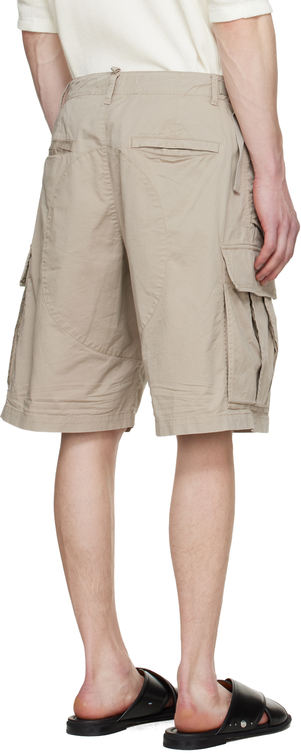 Dsquared2 Beige Light Cotton Utility Kawaii Shorts