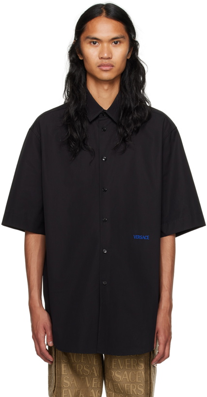 Photo: Versace Black Embroidered Shirt