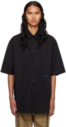 Versace Black Embroidered Shirt