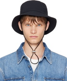 Bottega Veneta Black Tech Nylon Bucket Hat