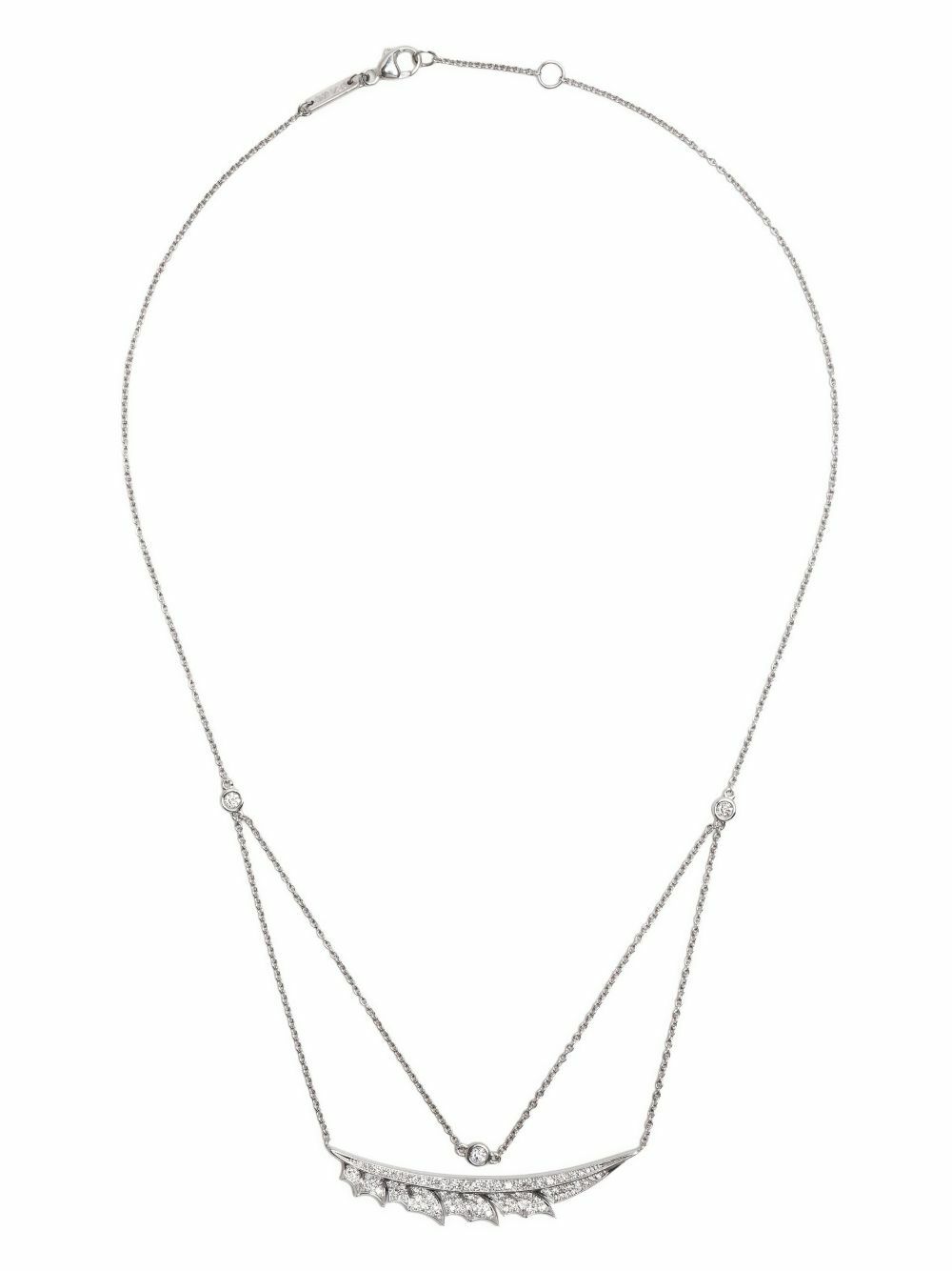 Stephen Webster 18K White Gold Feather Diamond Necklace