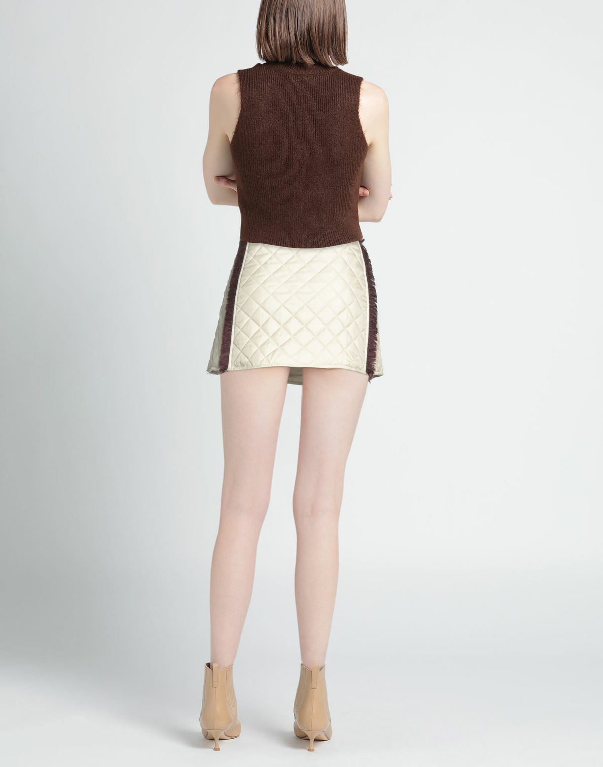 Durazzi Womens Mini skirt in Beige