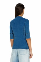 Diesel Henley top with shadow-patch effects - Tops Womens in Blue