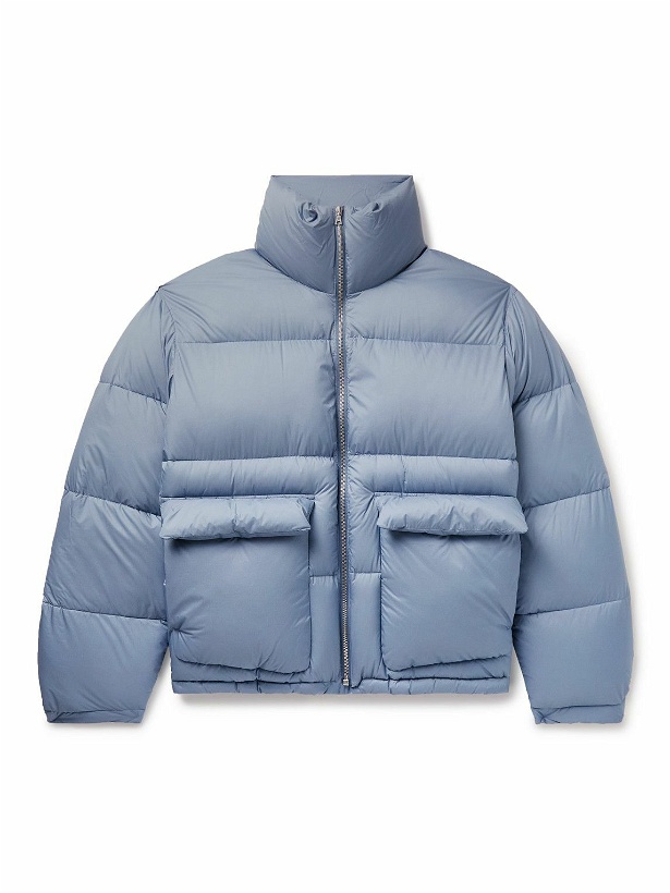 Photo: Auralee - Quilted Nylon-Ripstop Down Jacket - Blue