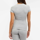 Adanola Women's Rib Raglan Short Sleeve Top in Grey