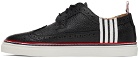 Thom Browne Black Contrast Cupsole 4-Bar Longwing Brogues