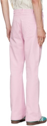 Stockholm (Surfboard) Club Pink Embroidered Jeans