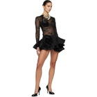 VAQUERA Black Bustle Miniskirt