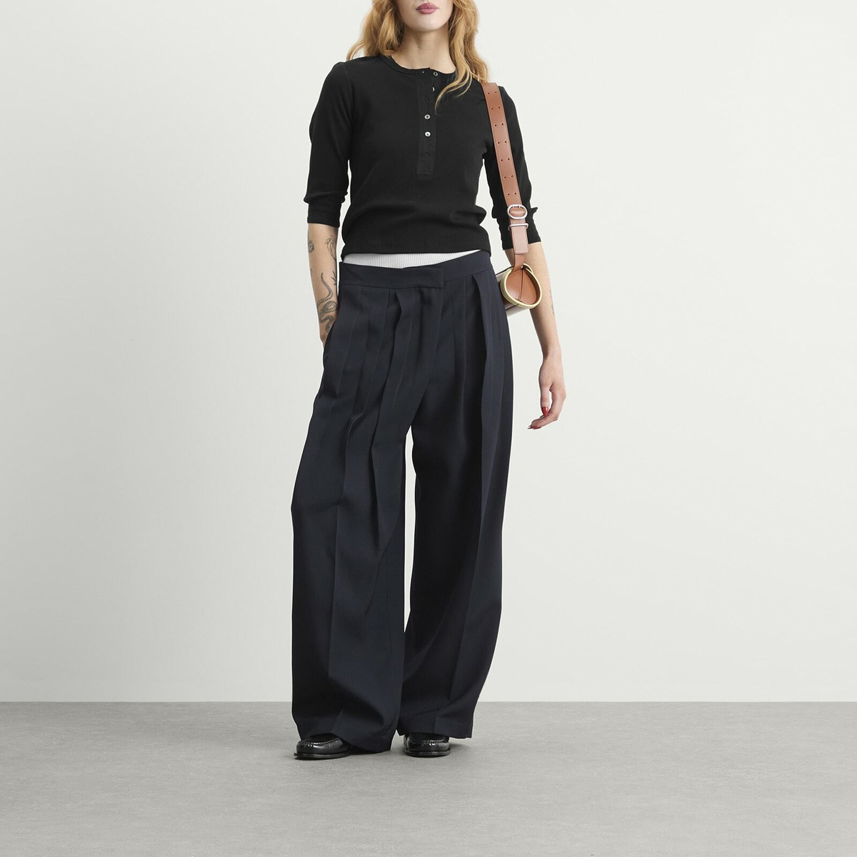 Jil Sander Women's Pleated Trousers in Navy
