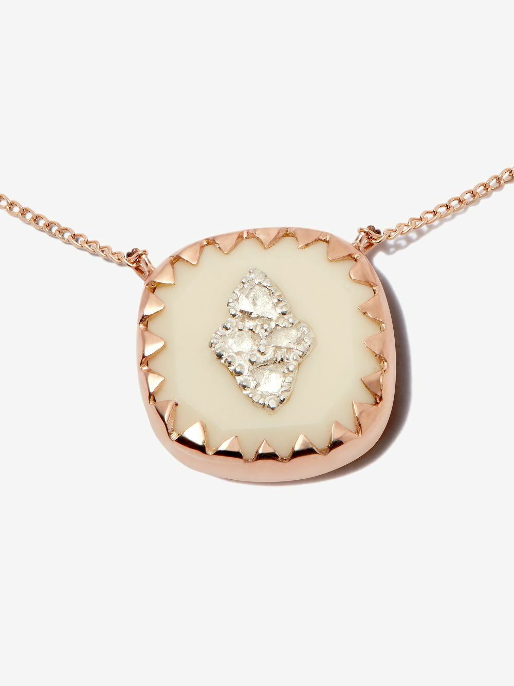 Pascale Monvoisin 9K Rose Gold Pierrot No.2 Diamond Necklace