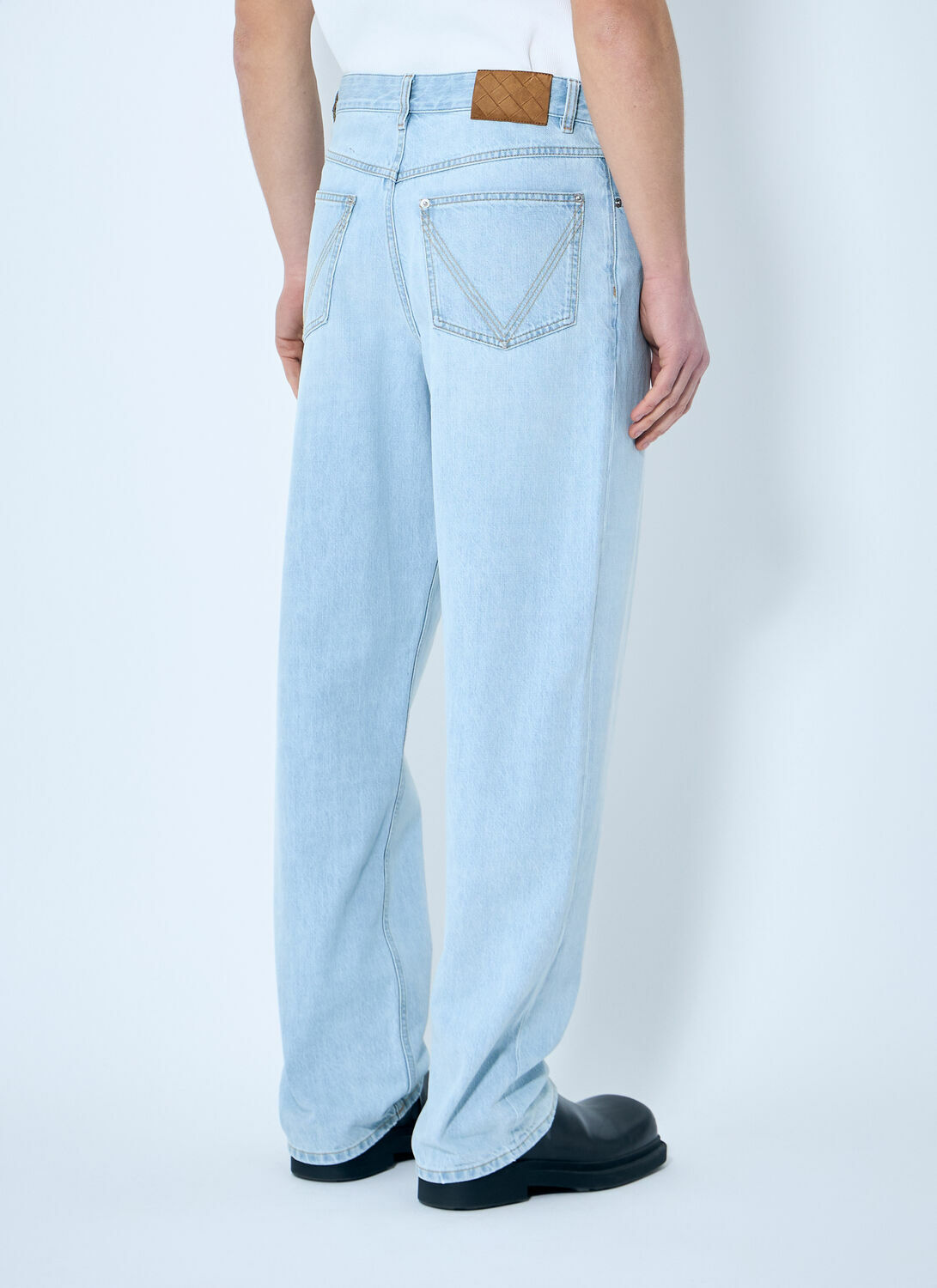 Bottega Veneta Extra Bleached Wide Leg Jeans