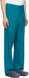 Marni Blue Straight-Leg Cargo Pants