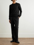Incotex - Zanone Cashmere and Silk-Blend Sweater - Black