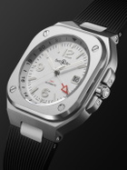 Bell & Ross - BR 05 Automatic GMT 41mm Stainless Steel and Rubber Watch, Ref. No. BR05G-SI-ST/SRB BU23NOV