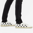 Saint Laurent Men's SL-06 California Star Low Sneakers in White/Black