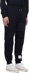 Thom Browne Navy 4-Bar Lounge Pants