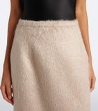 Magda Butrym Mohair and wool-blend midi skirt