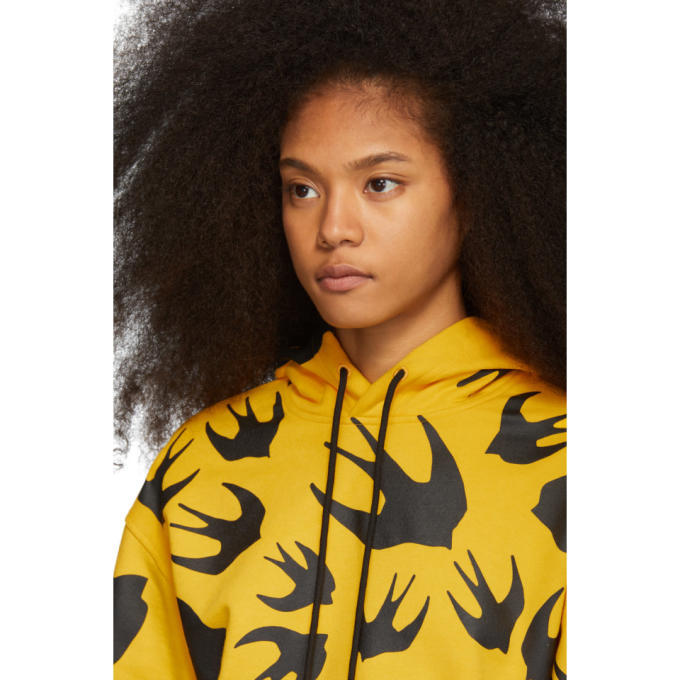 McQ Alexander McQueen Yellow Swallow Hoodie McQ Alexander McQueen