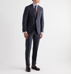 Caruso - Slim-Fit Prince of Wales Checked Wool Suit Jacket - Blue