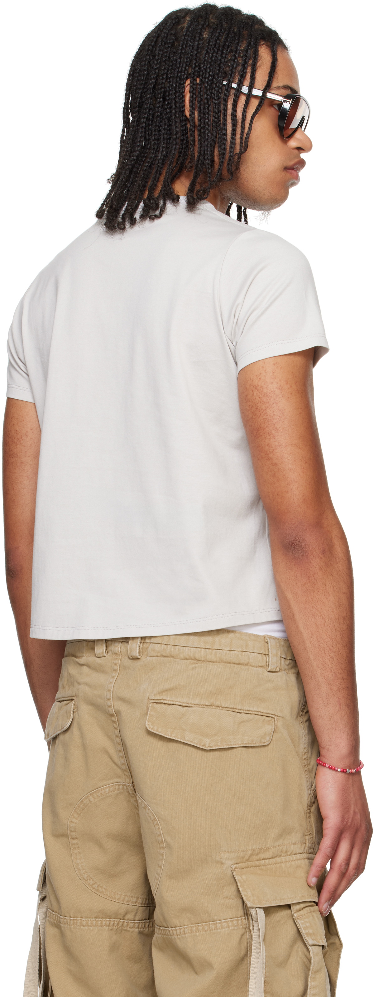 Raimundo Langlois Taupe Short Sleeve Crewneck T-shirt