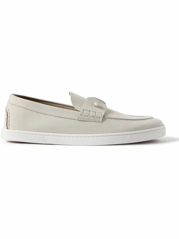 Photo: Christian Louboutin - Chambeliboat Nubuck Loafers - Gray