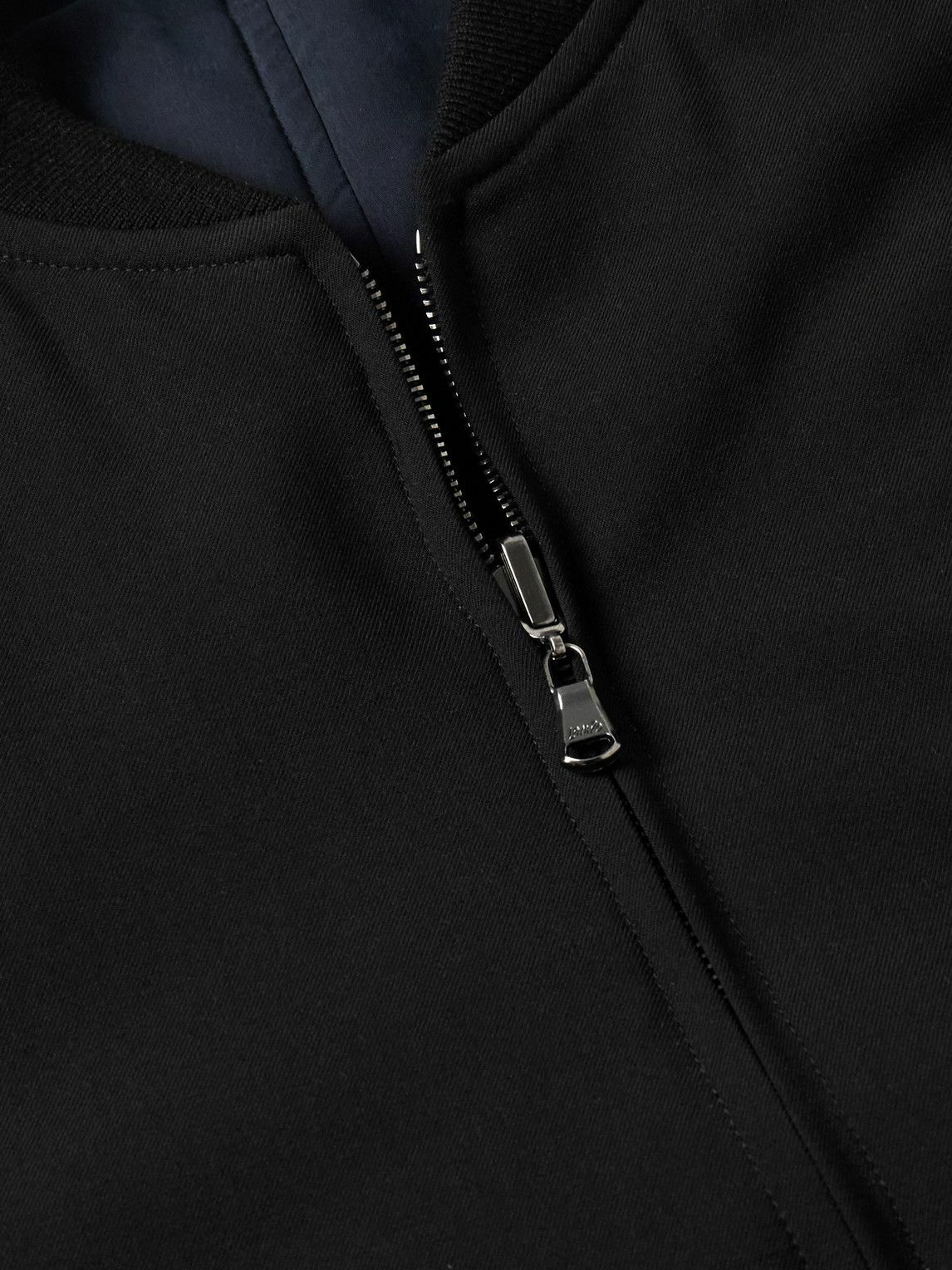 The Row - Fenn Padded Wool-Twill Bomber Jacket - Black