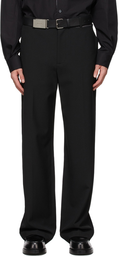 Photo: We11done Black One Side Flap Detail Trousers