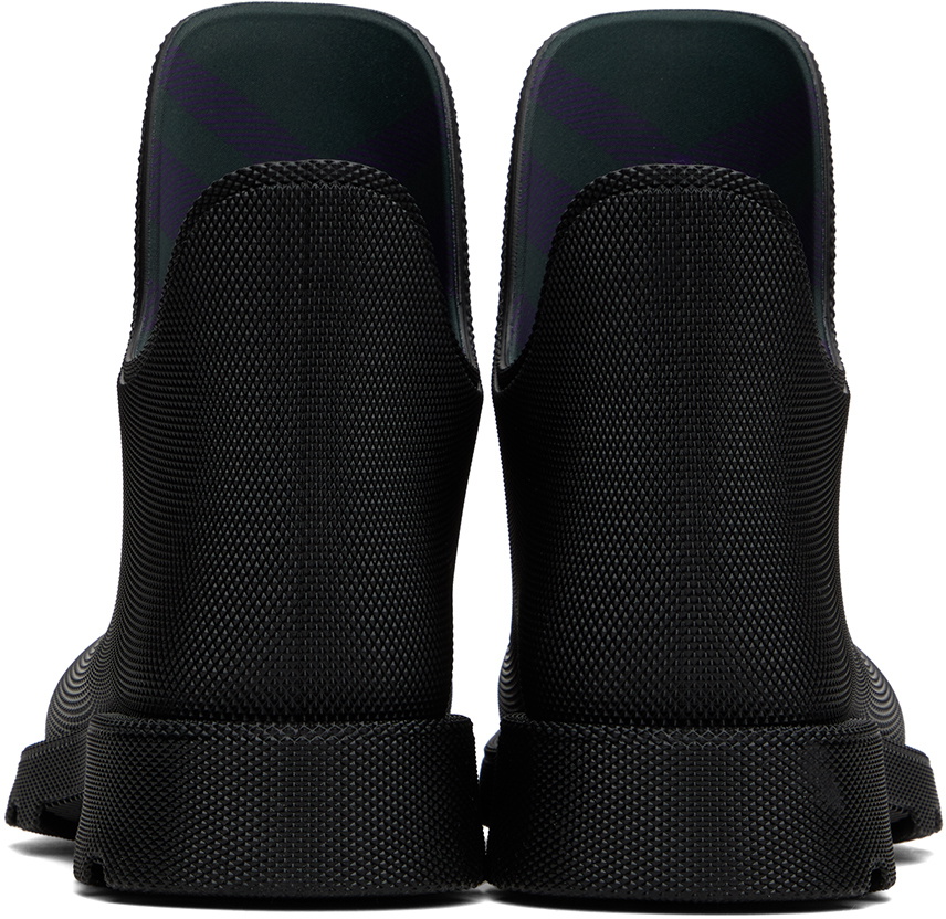 Burberry Black Rubber Marsh Low Boots Burberry
