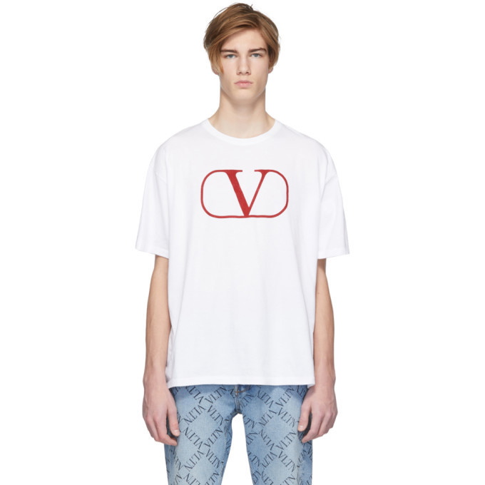 Photo: Valentino White Go Logo T-Shirt