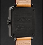 Bell & Ross - BR S Heritage 39mm Ceramic and Leather Watch, Ref. No. BRS‐HERI‐CEM - Black