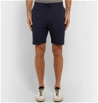 Officine Generale - Phil Slim-Fit Cotton-Seersucker Drawstring Shorts - Blue