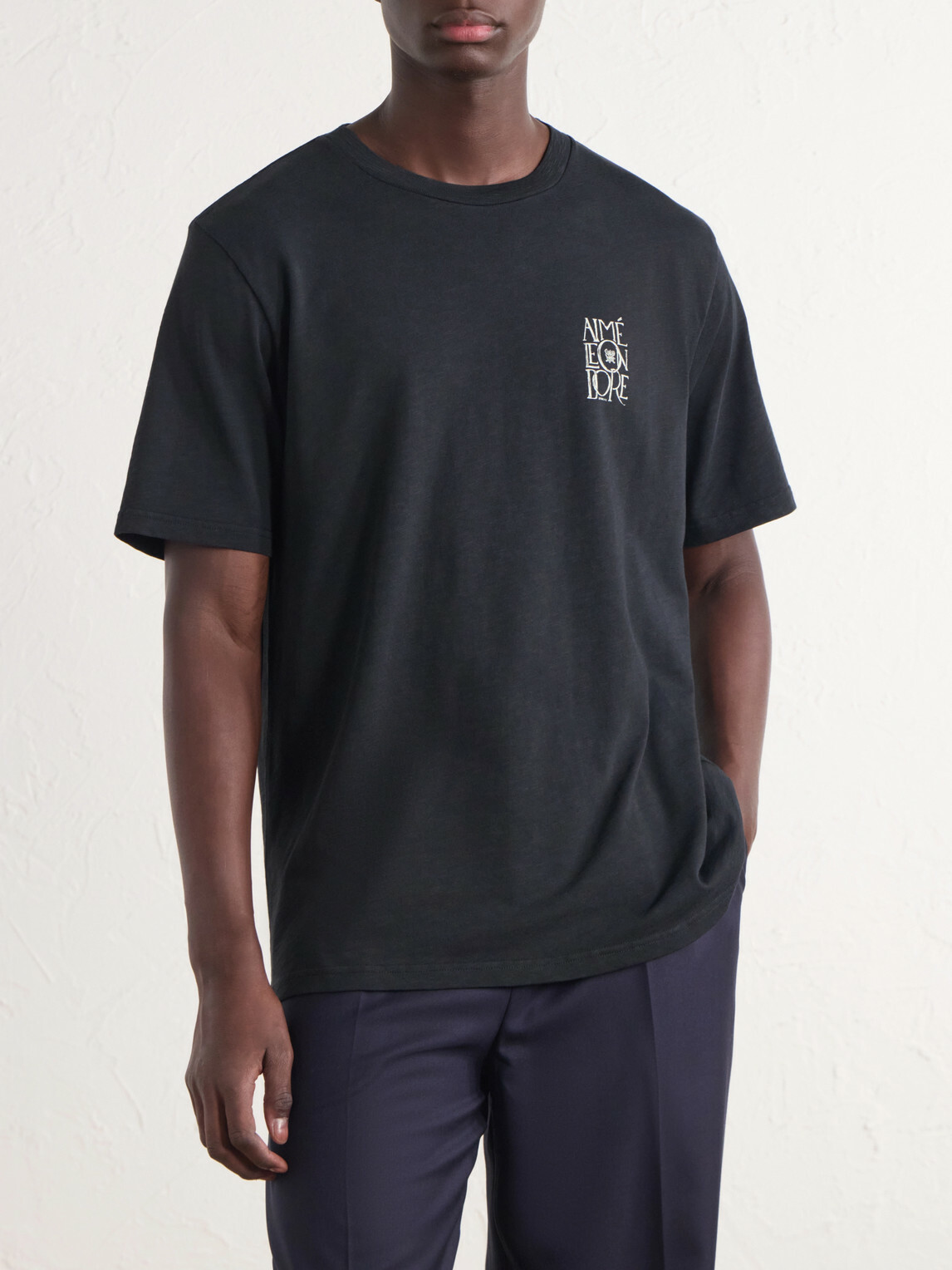 Aimé Leon Dore - Logo-Print Cotton-Jersey T-Shirt - Black