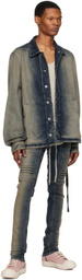 Rick Owens DRKSHDW Pink Slashed Sneakers