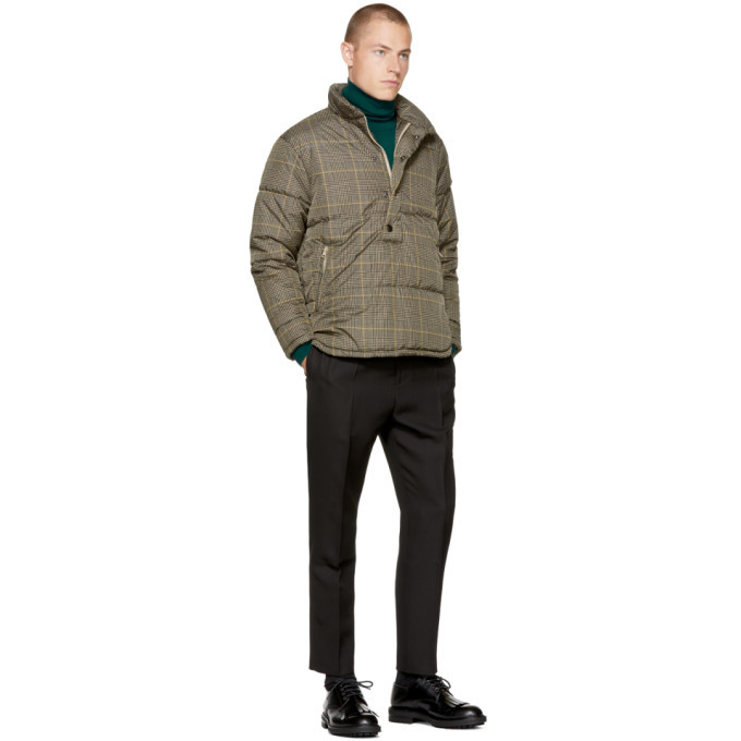 CMMN SWDN Beige Check Kai Puffer Jacket CMMN SWDN