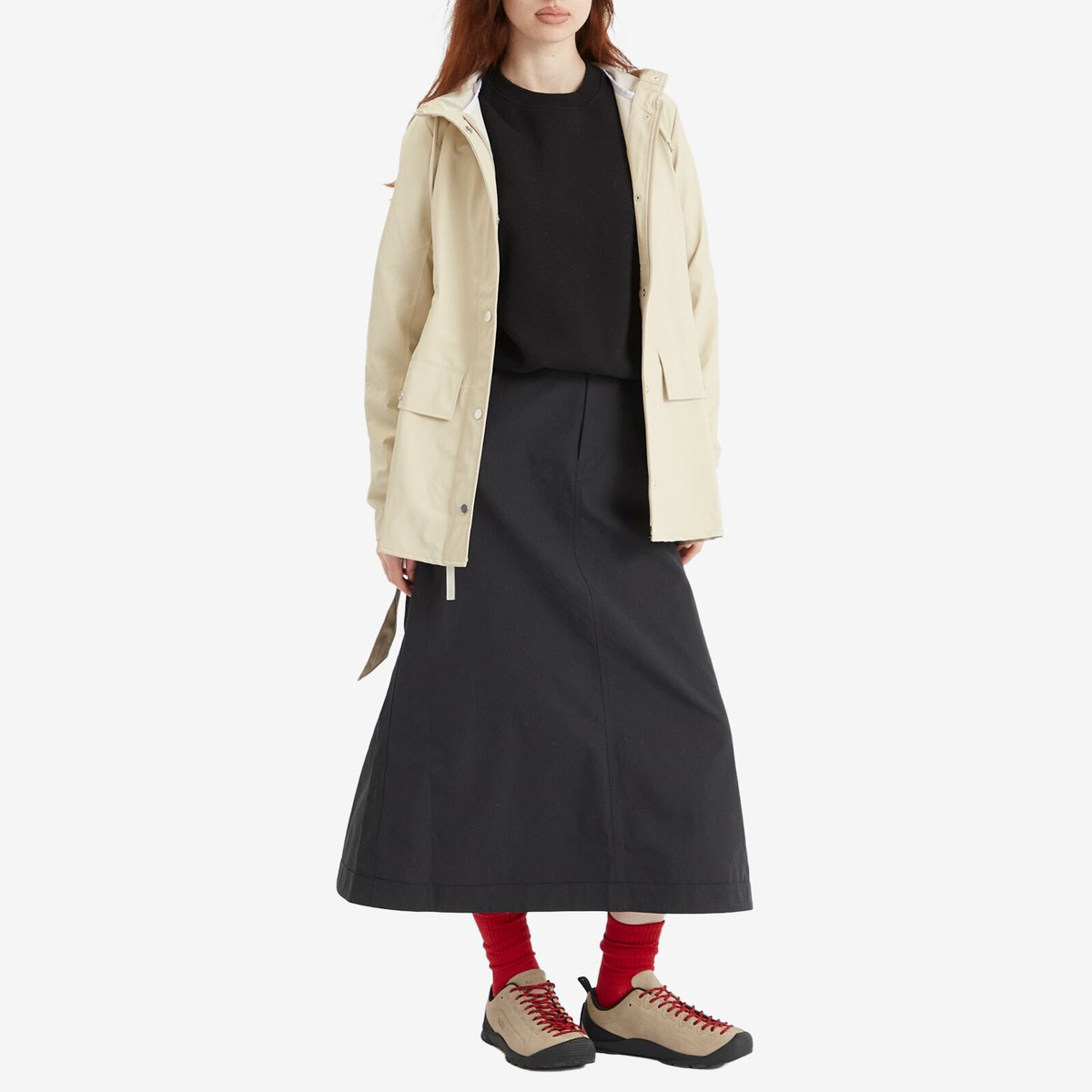 Rains Women's Curve Rain Jacket in Dune