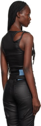 Ottolinger Black Dirndl Faux-Leather Tank Top