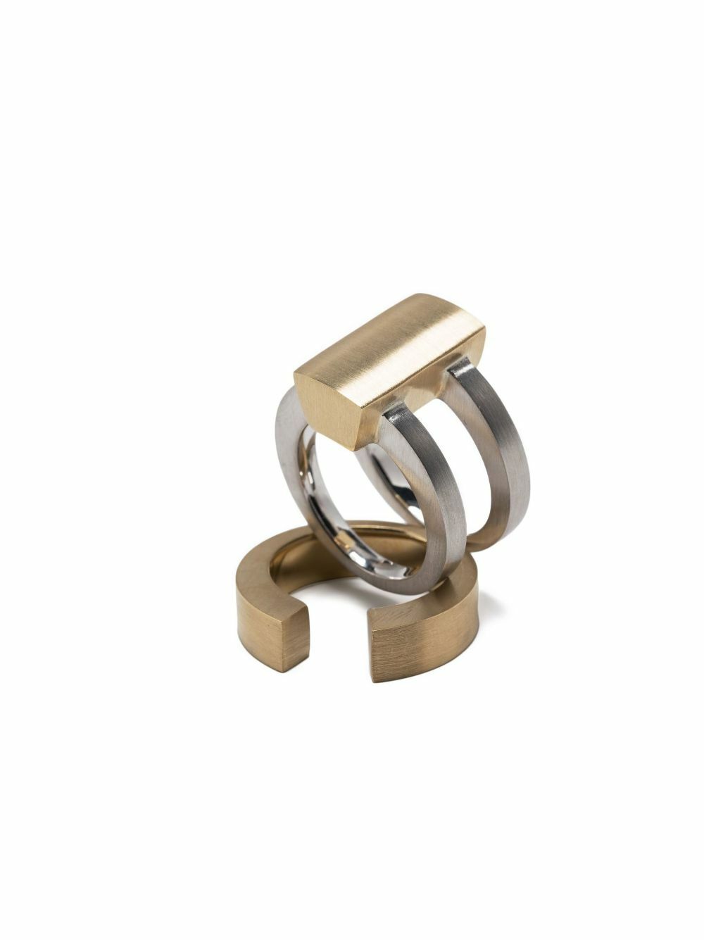 Tom Wood Gold-Tone Vault Shield Ring Tom Wood