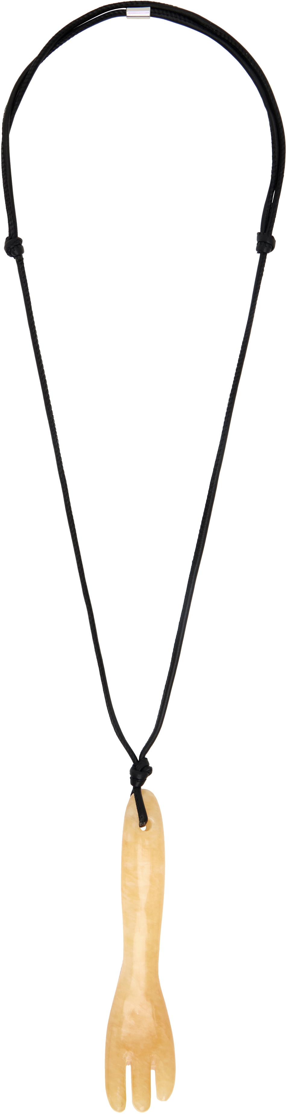 LEMAIRE Aragonite Gua Sha Fork Necklace