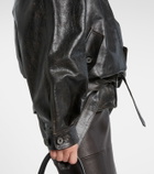 Magda Butrym Belted leather jacket