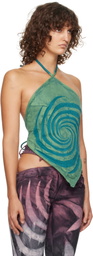 Masha Popova Green & Blue Bandana Tank Top