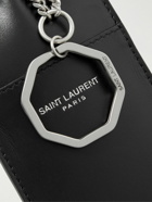 SAINT LAURENT - Leather Cardholder with Lanyard - Black