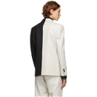 Fendi Black and Off-White Wool Bicolor Blazer