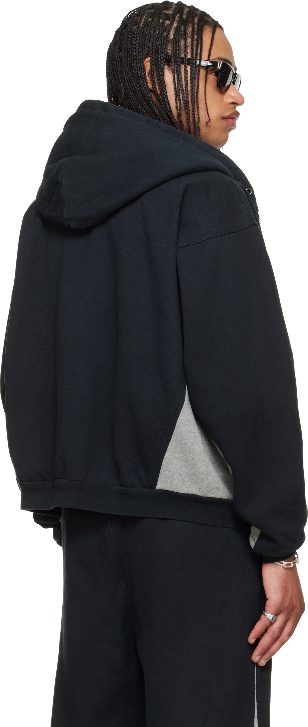 Gallery Dept. Black & Gray Contrast Panel Hoodie
