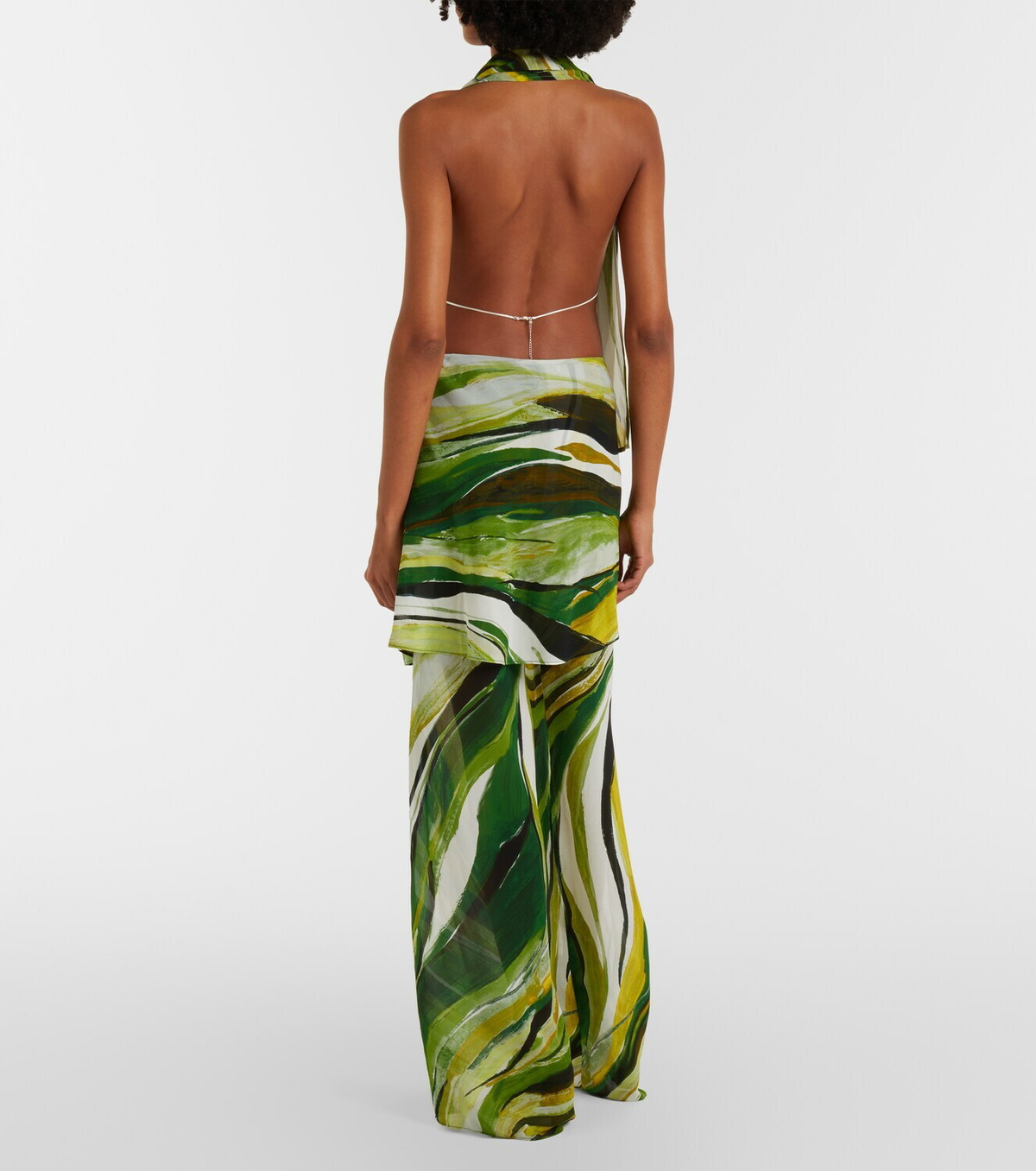 Christopher Esber Printed silk wide-leg pants