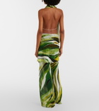 Christopher Esber Printed silk wide-leg pants