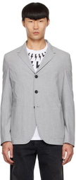 Neil Barrett Gray Polyester Blazer