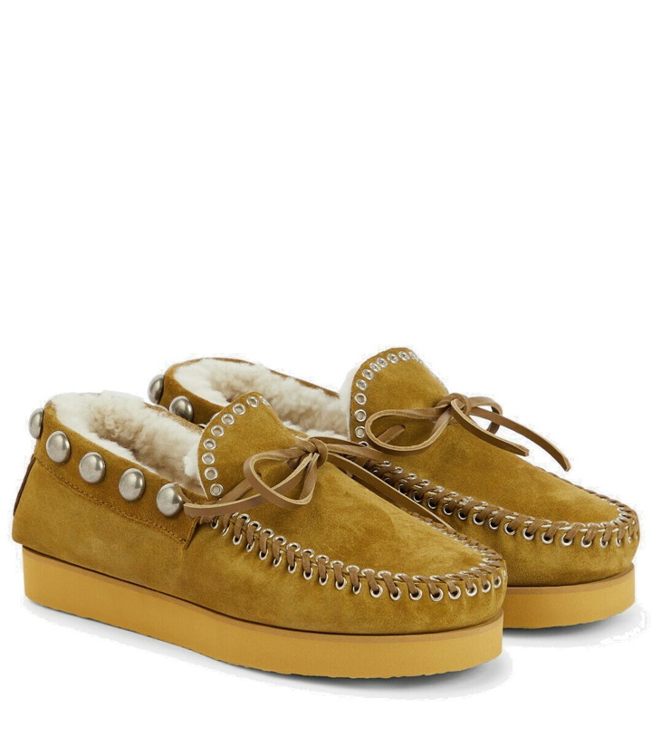 Photo: Isabel Marant Forley shearling-lined suede moccasins